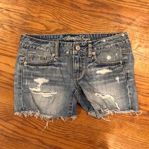 American Eagle distressed denim shorts